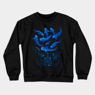 Astronaut Shark Whale Crewneck Sweatshirt